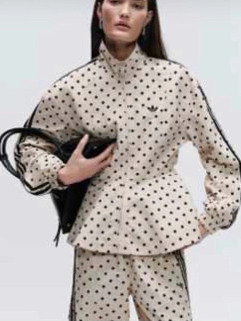 Adidas x Asos limited edition Beige w/ Black Polka Dot jacket - new no tags - Picture 5 of 7